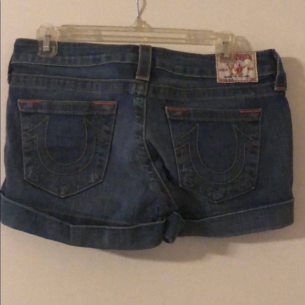 True Religion Light Blue Denim Shorts SZ 30